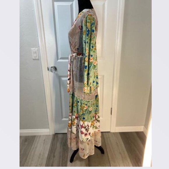Dani Floral Kimono/Robe in Turquoise from Anthropologie - One Size - NWT - Picture 7 of 9